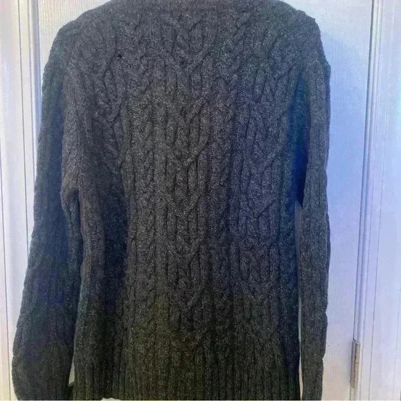 VINTAGE GAP 100% Lambswool Grey Cableknit Sweater Size XL - Picture 10 of 10
